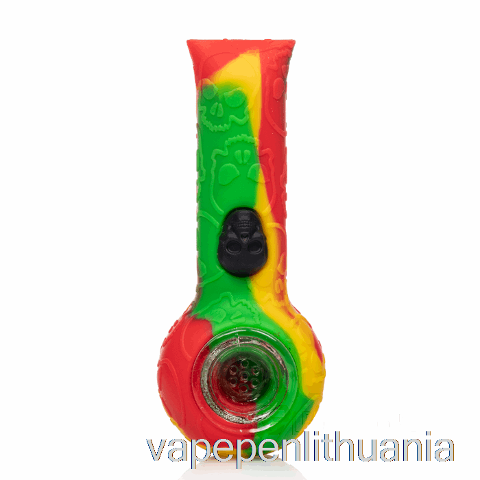 Stratus Silikoninis Kaukolės Rankinis Vamzdis Rasta (žalias / Raudonas / Geltonas) Vape Skystis